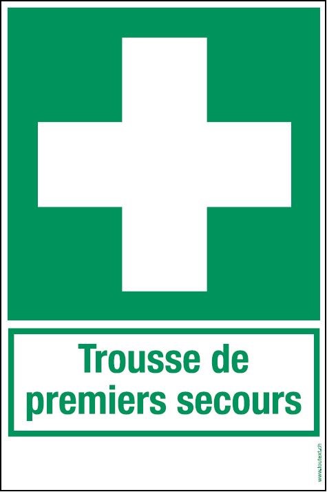 Pictogramme-Symbole-Etiquette autocollante "Trousse de premiers secours" - E003