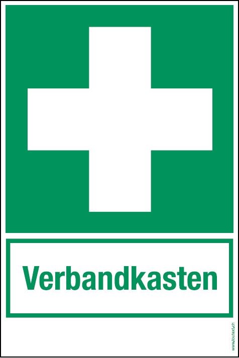 Rettungszeichen-Symbol-Etikette "Verbandkasten" - E003