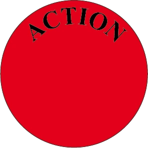 [1663F] Etichette rotonde rosso fluo (Ø 25 mm, Francese, Azione)