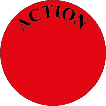 Runde Etiketten neonrot