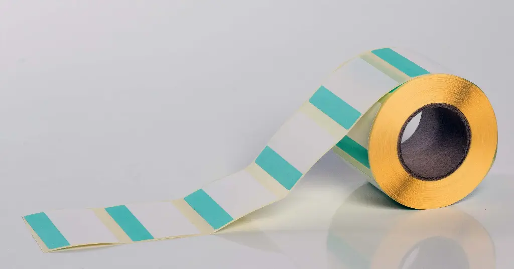 [S32] Etiquettes TTR • Eltron Zebra | 63 x 40 mm (Bande verte)