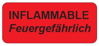 Hinweisetiketten - Leuchtrot