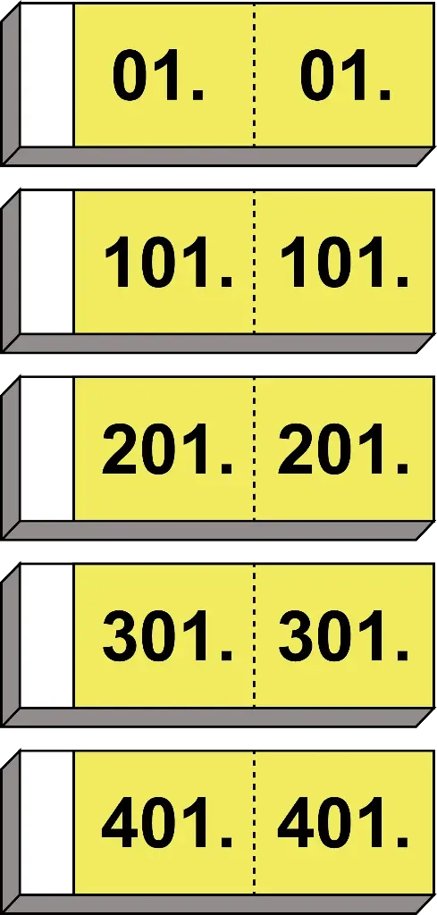 Blöcke • Garderobe Nr. 01.–500.