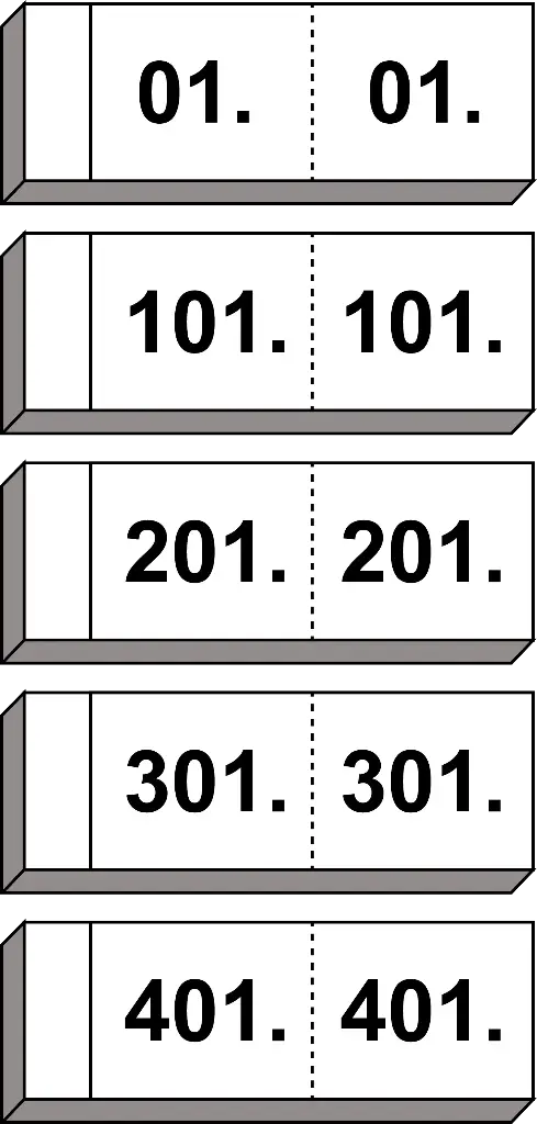 [1545] Blocs • Vestiaire N° 01.-500. (Blanc)