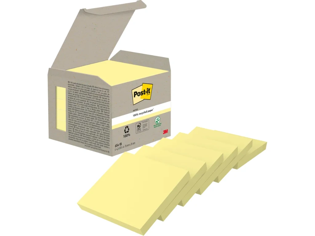 [1673-R330-1B] Post-it® adesivi in Z-Notes (6 Blocchi da 100 foglietti)