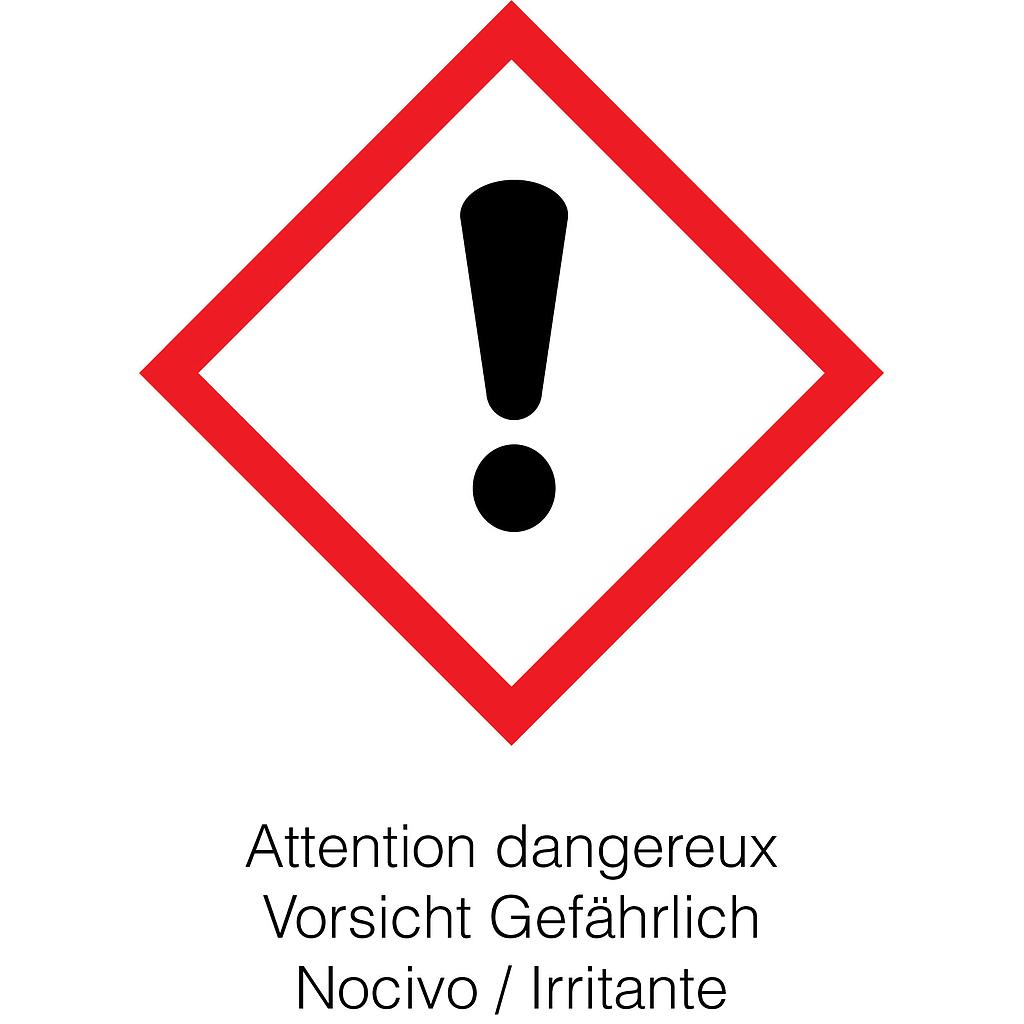 Étiquettes avec symbole de danger