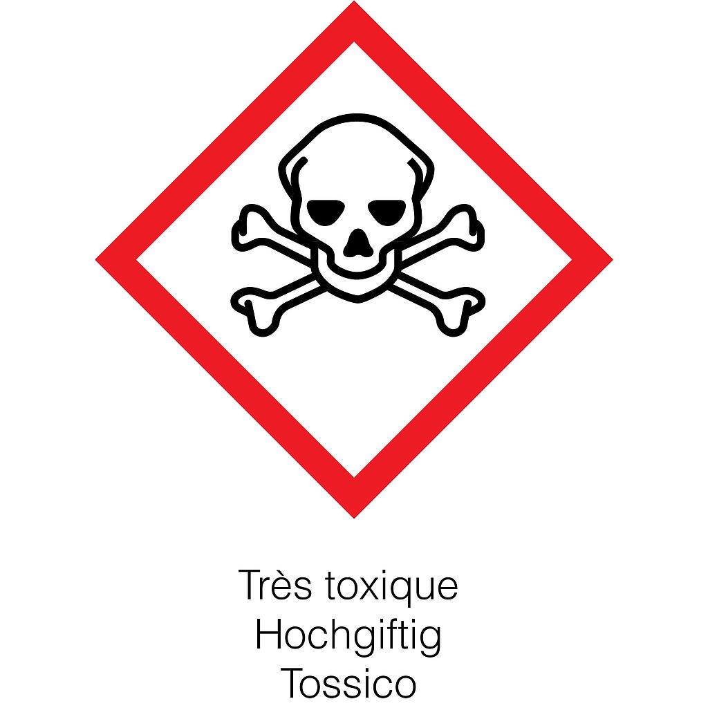 Étiquettes avec symbole de danger