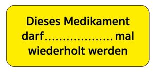 Informationsetiketten - Leuchtgelb