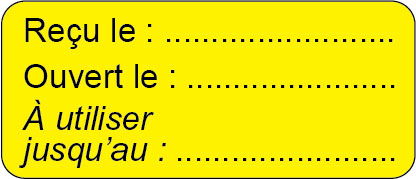 Etichette informative - Giallo fluorescente