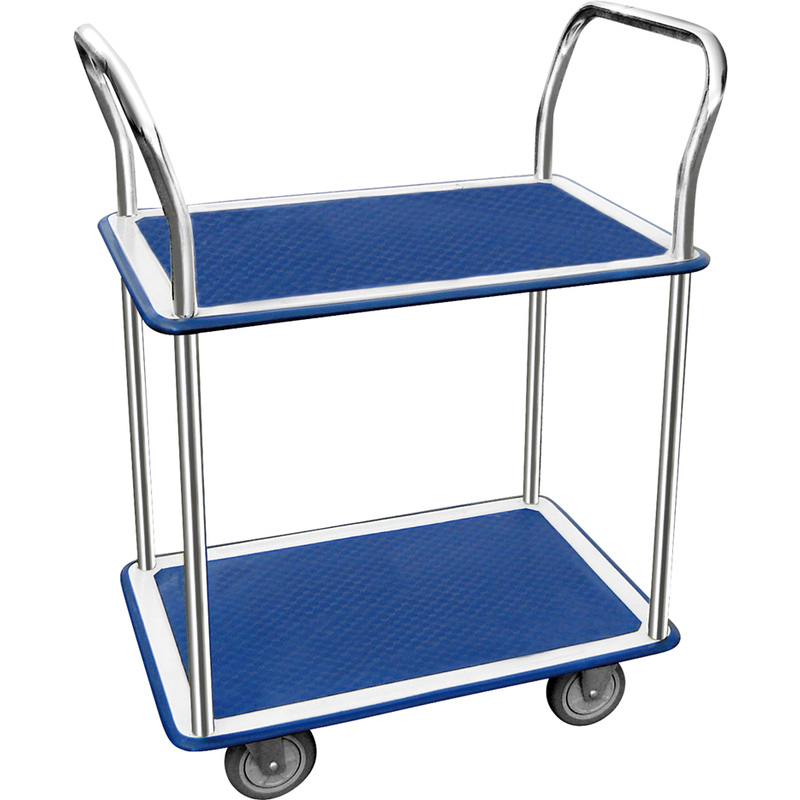 Carrello con 2 scaffali