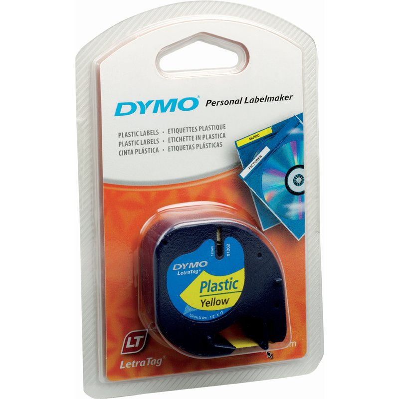 Cassettes, plastique DYMO® LetraTag - 12mm x 4 m