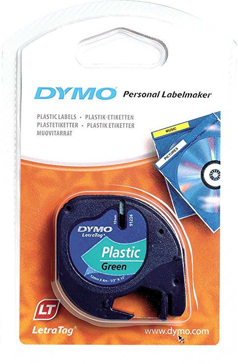 Cassettes, plastique DYMO® LetraTag - 12mm x 4 m