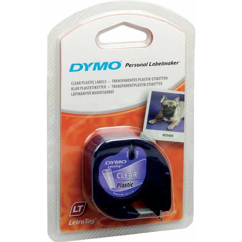 Cassettes, plastique DYMO® LetraTag - 12mm x 4 m