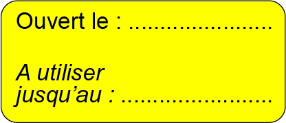 Etichette informative - Giallo fluorescente