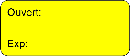 Etichette informative - Giallo fluorescente
