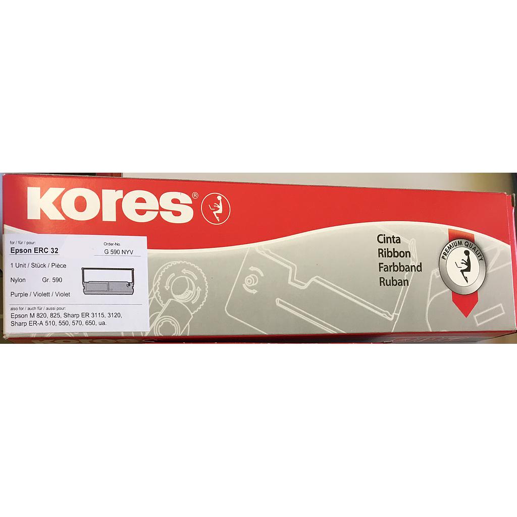 Ruban Kores pour Epson ERC 32 Violet