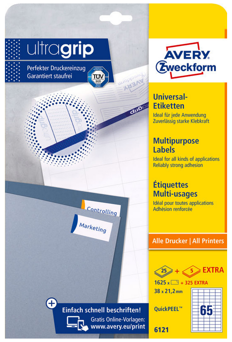 Avery Zweckform Ultragrip - Universal-Etiketten