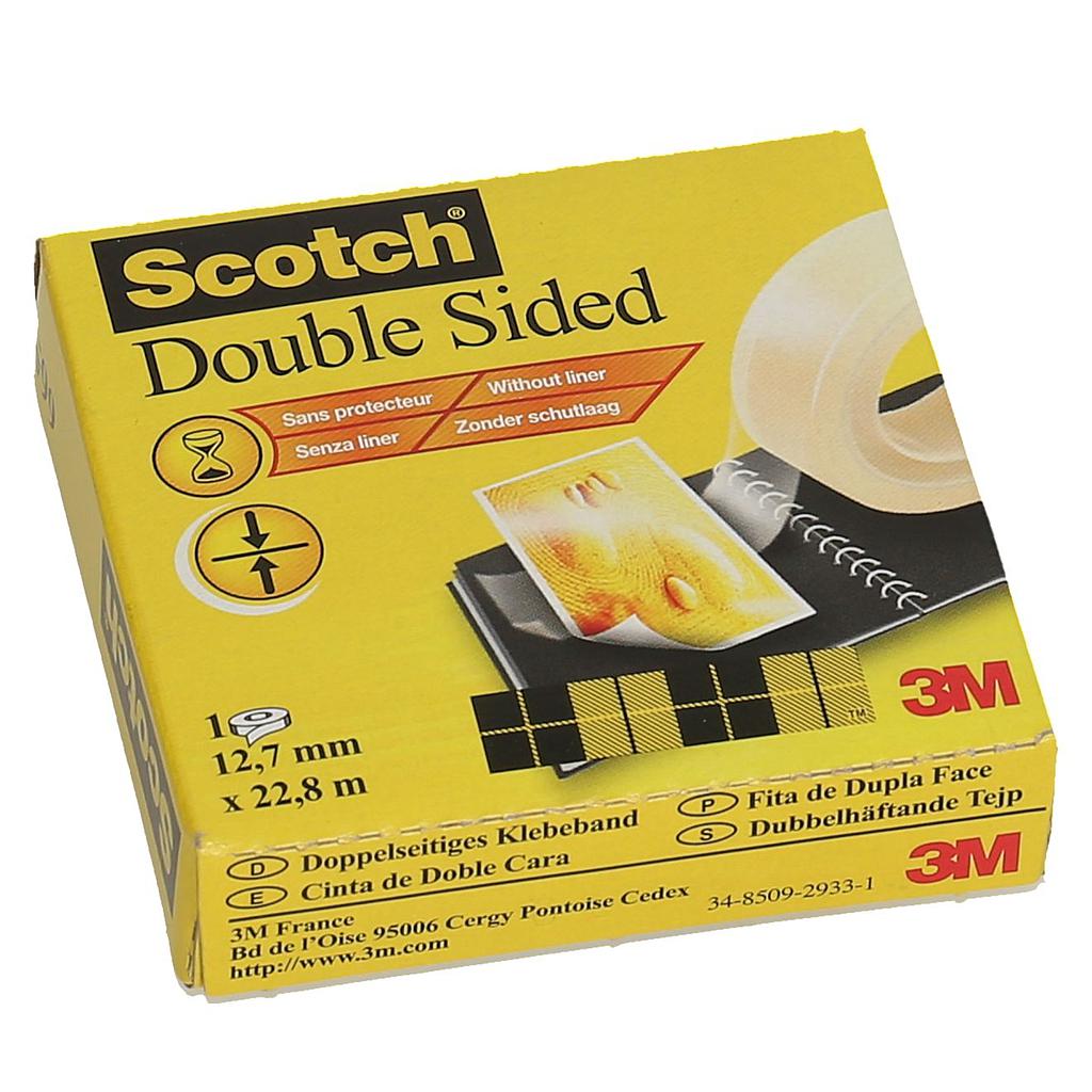 Scotch doppelseitiger Klebefilm 665, 12 mm x 22.8 m - refill