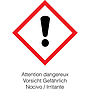 Étiquettes avec symbole de danger